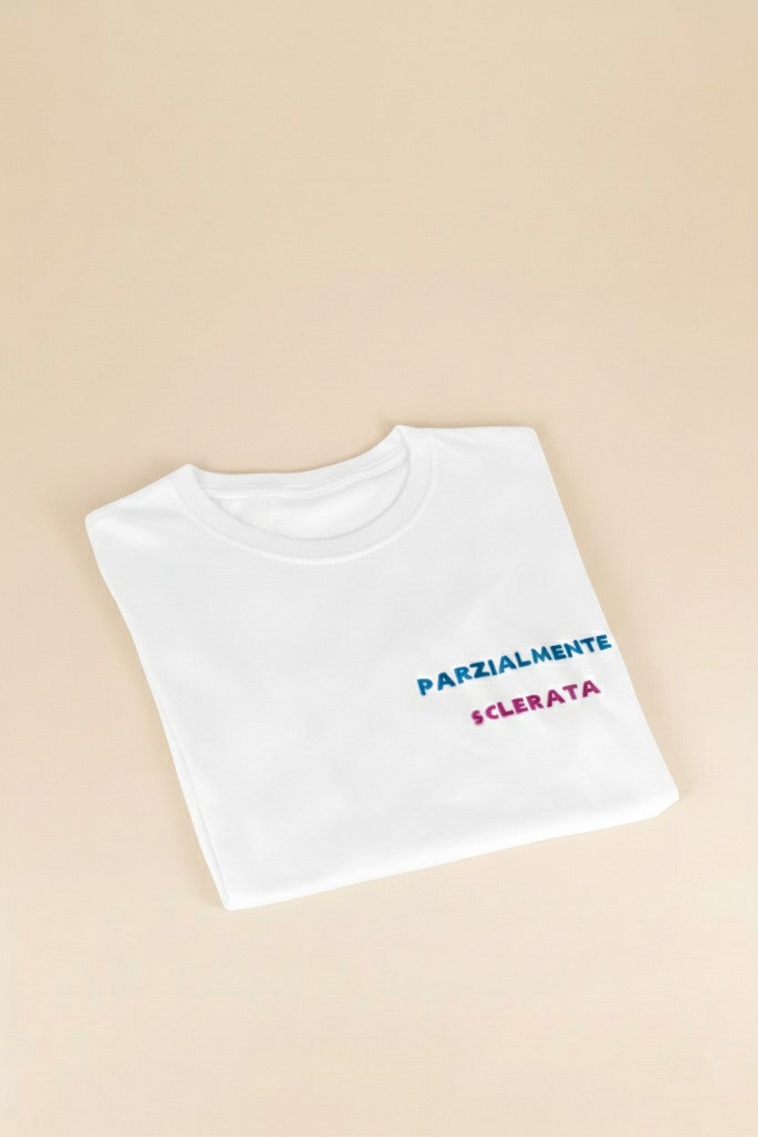 T-shirt manica corta con ricamo personalizzato