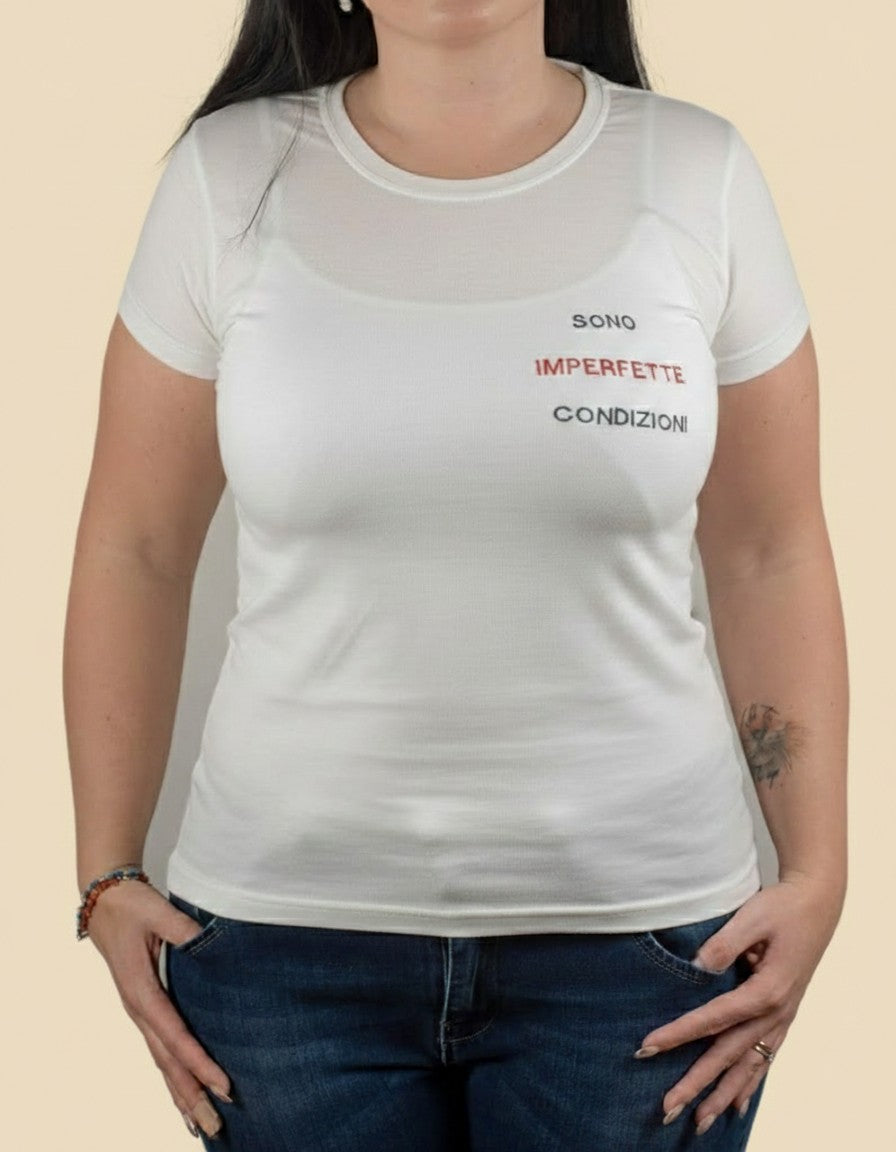 T-shirt manica corta con ricamo personalizzato