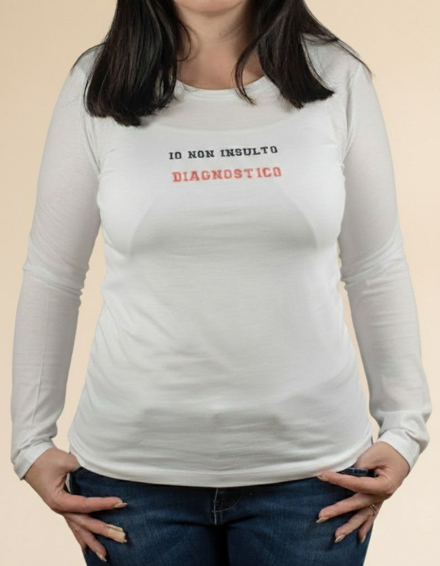 T-shirt manica lunga con ricamo personalizzato