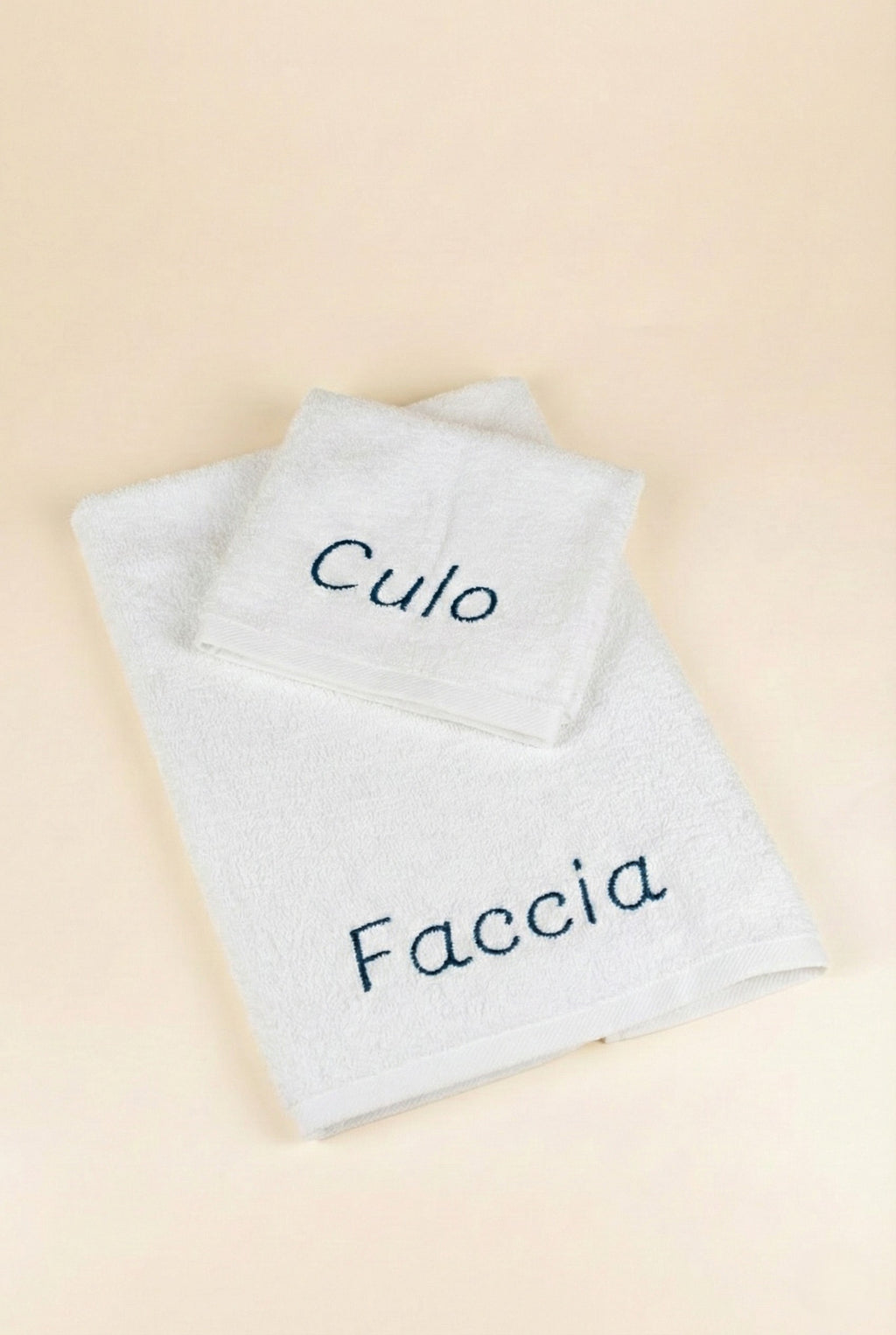 Asciugamani ricamati personalizzati Faccia - Culo