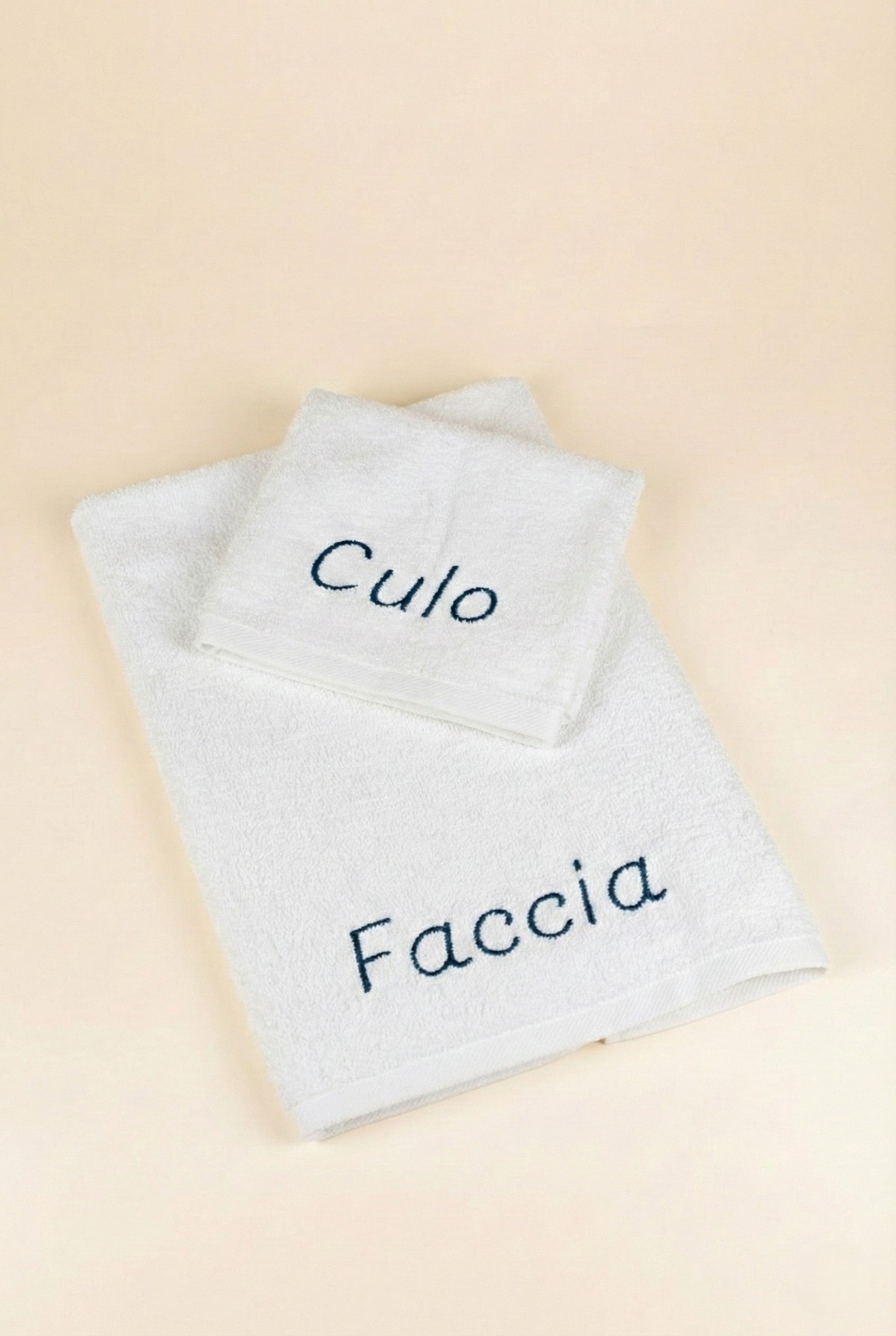 Asciugamani ricamati personalizzati Faccia - Culo